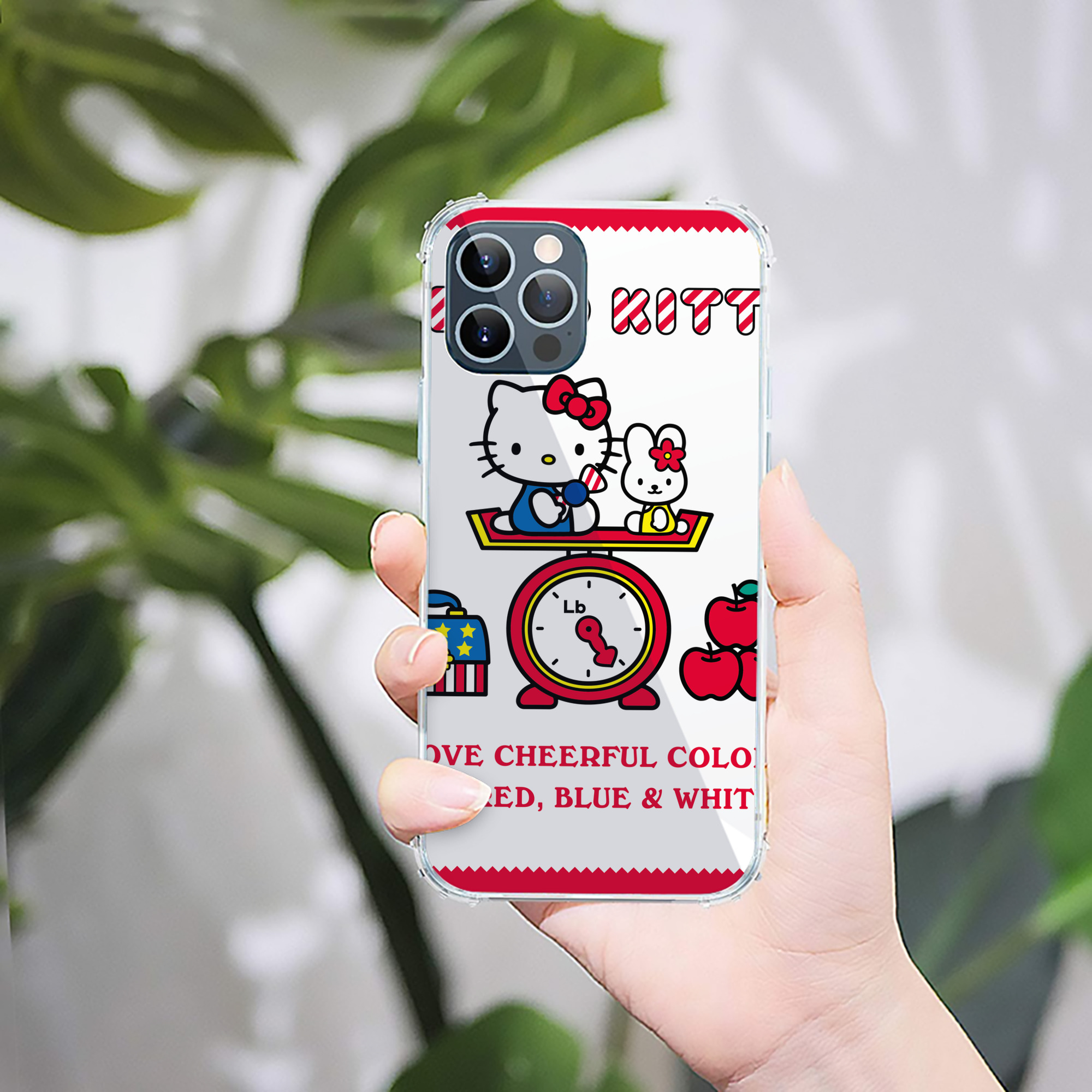 （画像用） Hello Kitty ハローキティ 【iPhone 12シリーズ対応】透明スマホケース（クリアソフトケース）